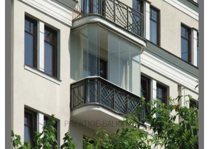 Финское безрамное остекление балкона в Щёлково