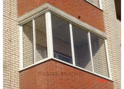 Холодное остекление балкона профилем Provedal и шумопонижающими отливами Щёлково